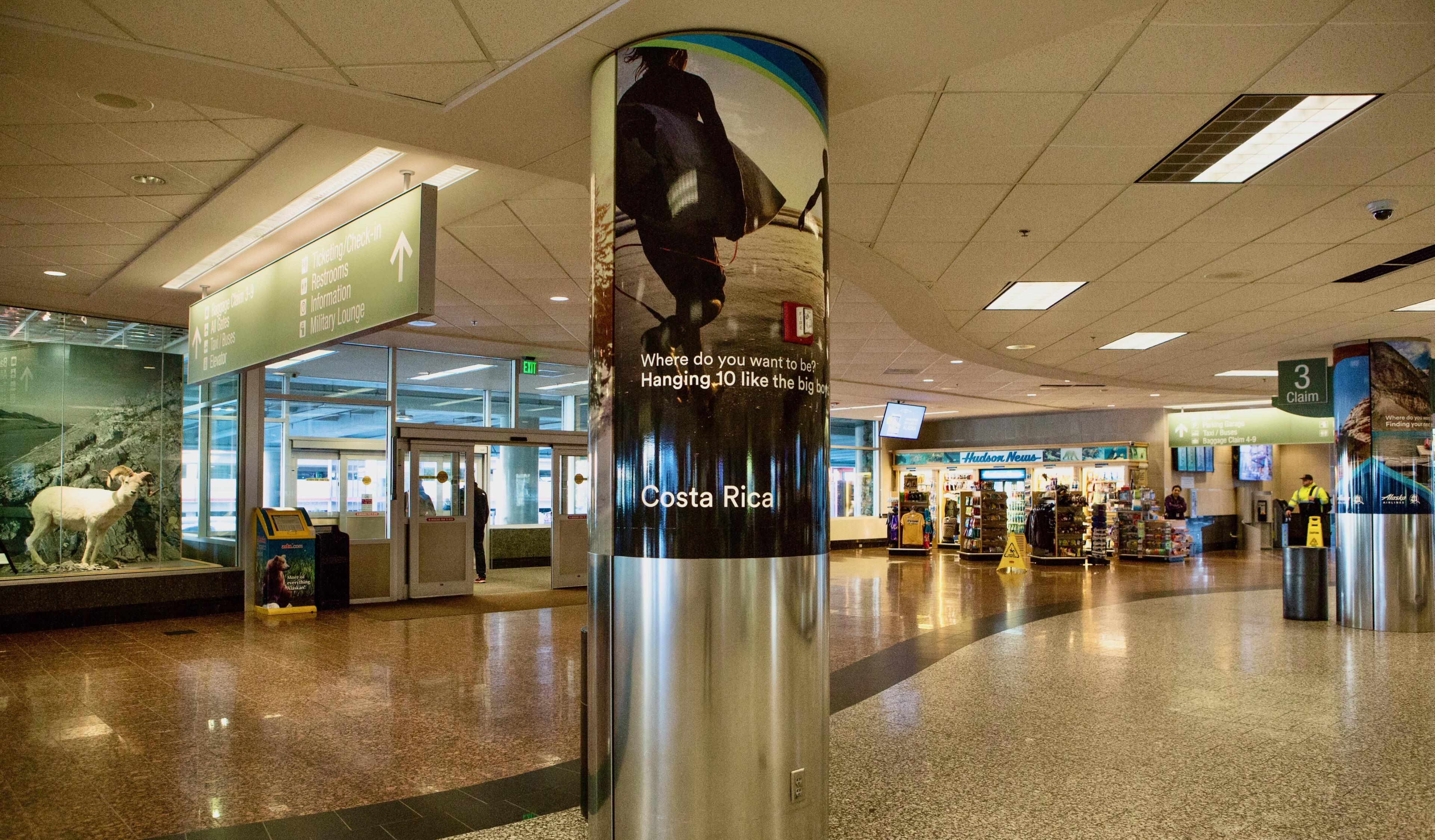 Bag Claim 13 Column Wraps Alaska Channel