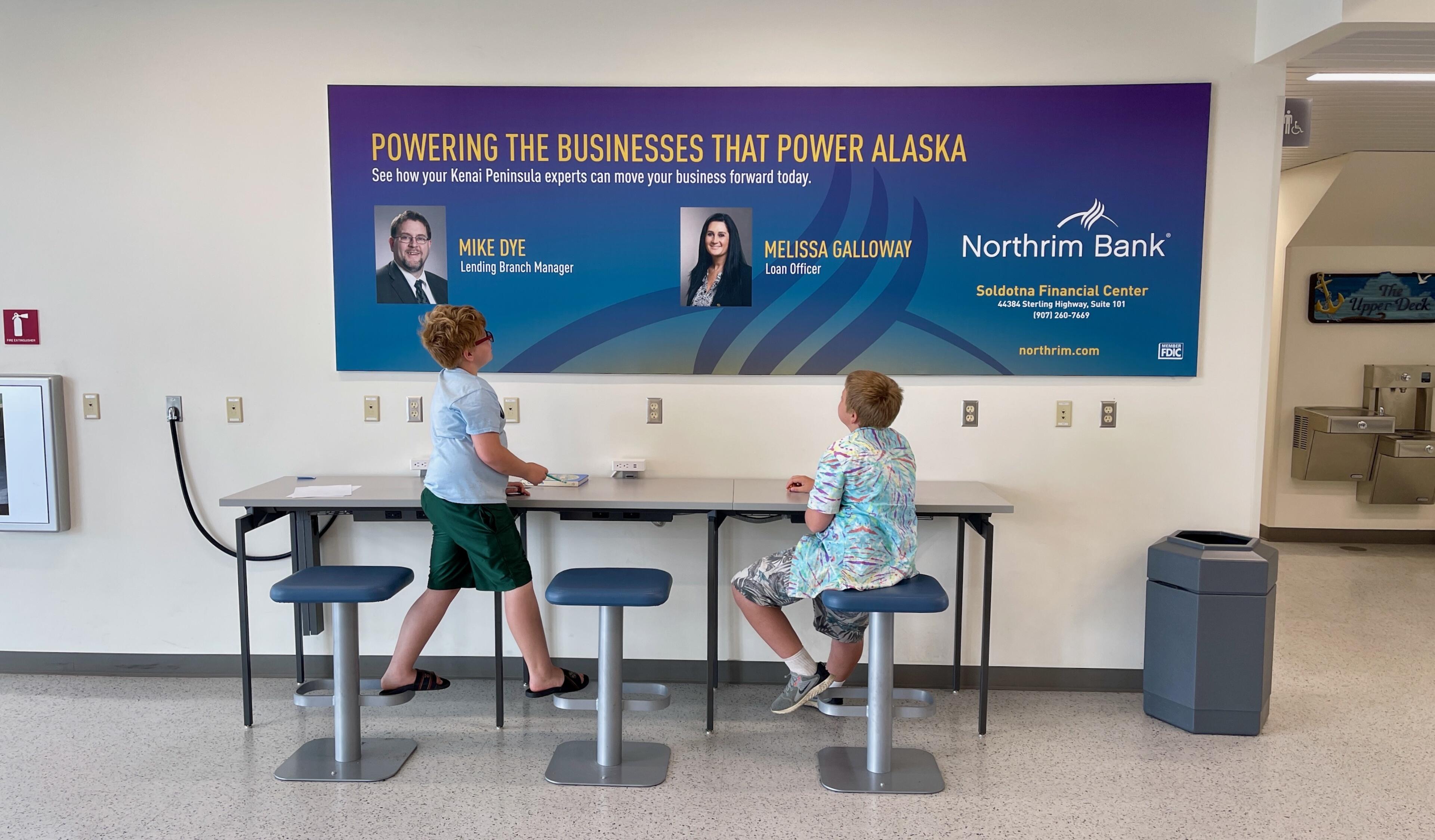 Extra Large Arrivals Tension Fabric Display Alaska Channel